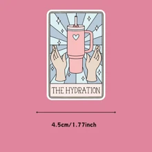 Der Hydration Tarotkarten Aufkleber, Klebstoff Aufkleber für Auto, Laptop, Fenster, Tür, Kühlschrank, Wasserflasche - Motivierender Vinyl Aufkleber,Schulmaterial - Verschiedenfarbig - Übersicht 8