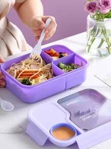 1pc Customizable Pattern Bento Box, Waterproof, Portable, Outdoor, Travel, Student And Office Worker Lunch Box, Safe Material, Microwave Safe, Personalized Design,Multi-Functional,Ornamental,Letter,Stylish,Modern,Colorful,Kawaii,Adorable,Cute,Casual,Custom,Personalised,Unique,Customized,Son,Daughter