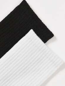 1/2/10 Pairs Comfortable Versatile Solid Color Breathable Anti-Odor Wicking Sports Socks - Multicolor - View 6