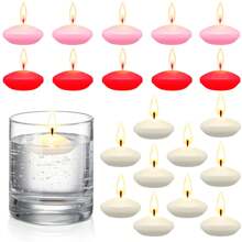 10/20 pièces Bougies flottantes de centre de table pour mariage, bougies à thé flottantes activées par l'eau, petites bougies flottantes non parfumées de décoration ronde pour centre de table, vases cylindriques, décorations de fête de mariage