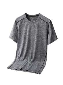 [Conjunto de Verano] 3 piezas de camisetas informales y deportivas para hombre, de manga corta, transpirables y elásticas