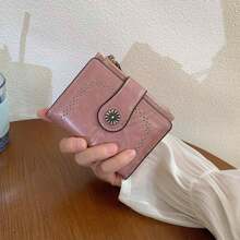 1 portefeuille creux rétro - Rose