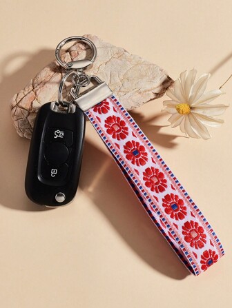 1pc Zinc Alloy Webbing Keychain, Key Chain For Women Car Keys, Elegant Bag Pendant Keyring, Fashionable Webbing Keychain Keyring, Unisex Keychain Keyring, Stylish Keychain For Women (Slight Color Difference May Exist Due To Photography Lighting, Actual Item Prevails)