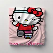 1pc Personalized  Fleece Blanket, Cute  Cartoon Pattern Soft & Warm Flannel Blanket, Comfortable And Suitable For Bed, Sofa, Chair, All Seasons - Pink - View 7