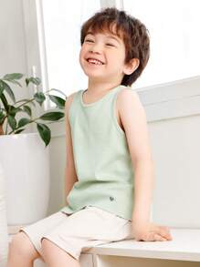 mini bala Camiseta sin Mangas Modal para Niños, Capa Base Ligera Y Transpirable, Suave Y Sin Sudor