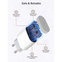 Eu Plug Type C Charger Compatible With Samsung Super Fast Charging With 20W USB C Charger Blockcompatible With Samsung Galaxy S24,S23/S22/S21/S20/Plus/Ultra/FE/Note 20/10/Z Fold/Flip/A17 Compatible With IPhone 16/16pro/16proMax/16plus/15/15pro/15plus/15promax,EU Plug Charger,PD 20W Multifunctional Protective Wall Charger, Compatible With Efficient Fast Charging Wall Power Adapter,Pd 20w Quick Charger,Wall Charger PD20W Charger Adapter Suitable For Travel, Office, Dorm, And Home