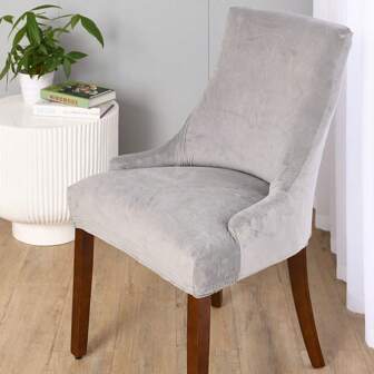 1pc Solid Color Velvet Stretch Armchair Slipcover, Modern Minimalist Dust-Proof, Stain-Resistant Recliner Chair Cover, Suitable For Living Room, Study, Dining Room, Home, Bedroom Decor, All Seasons