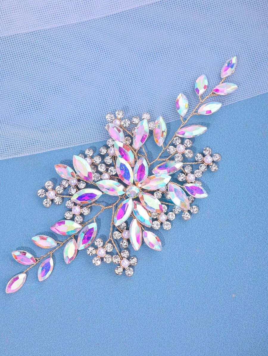 1 Stück eleganter kristallverzierter handgefertigter Haarreif für Damen, Braut Hochzeit Party Accessoire Geschenk