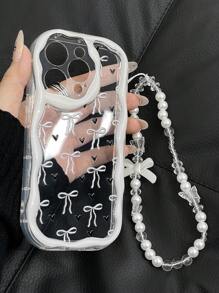 1 件时尚蝴蝶印花厚耐冲击手机保护壳，适用于 11 12 13 14 11Promax 12Promax 13Promax 14Promax XR 15 15PRO 15PROMAX、GalaxyA05/A15/A25/A35/A53/A54/A55/S23/S24，含挂绳防水防震防摔防刮