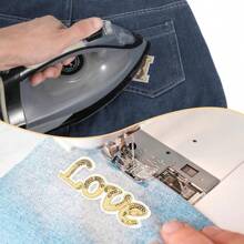 全新 26/3 件/批 时尚 A-Z 亮片英文字母刺绣补丁 免费拼写熨烫补丁 适用于服装、帽子、鞋子、缝纫、DIY - 彩色 - 查看 11