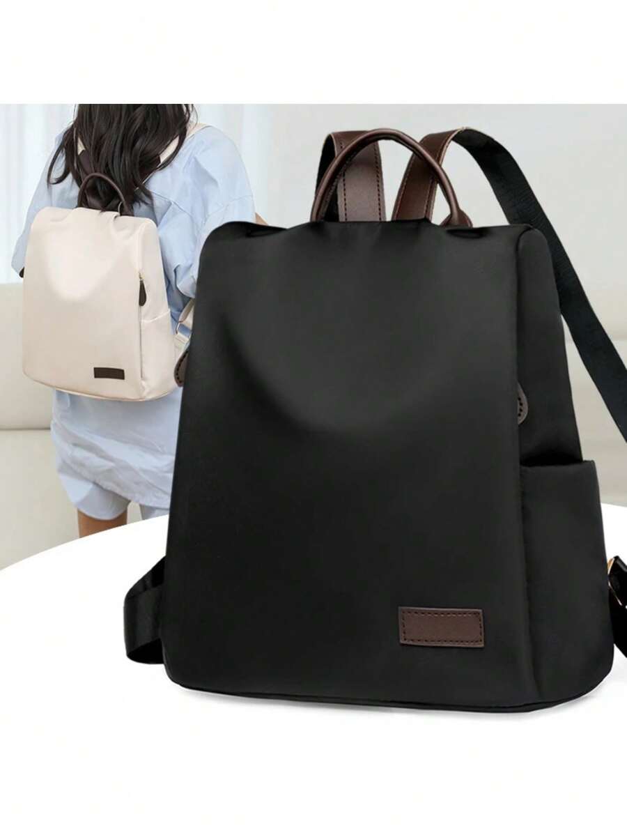 Fashion Polyester Portable Women Backpack Bag Anti-Theft Waterproof - màu đen - Xem 1