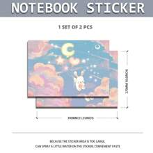 Set de 2 pegatinas para portátil con diseños impresos de marca (Apple, Asus, Compaq, BenQ) - Resistente a arañazos y sin dejar residuo, adecuados para portátiles de 15.6" a 16" - Multicolor - Ver 7