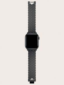 1pc Solid Color Fish Scale Pattern Quick Release Stainless Steel Smartwatch Band Compatible With Apple Watch Series 10/9/8/7/6/5/4/3/2/1/SE/Ultra - 38mm/40mm/41mm - View 2