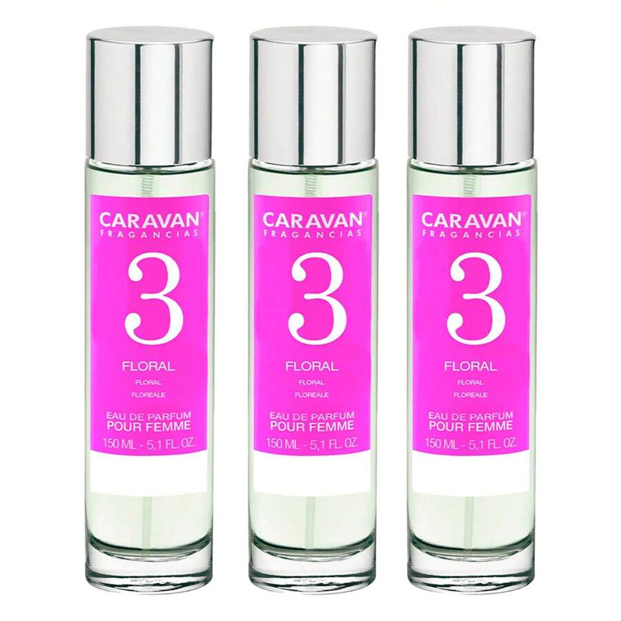 Caravan FRAGRANZE Set di 3 flaconi di Profumo Donna N. 3, 150 ml. Spedizione gratuita in 24/72h - Multicolore - Visualizzare 1