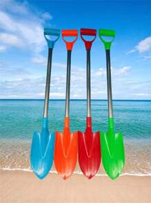 1pc/4pcs Stainless Steel Children Beach Shovel, Outdoor Beach Sand Play Parent-Child Interactive Toys For Boys & Girls