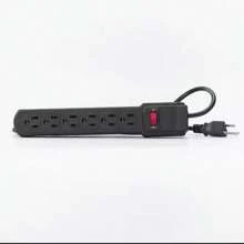 EXTENSION POWER STRIP 6 OUTLETS AC Power Strip, 6 Pin Socket With Switch, 6 Outlets, 1M Extension Cable - US B Type Plug(110-127V) - View 2