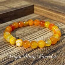 1st/Gele Agaat Armband Wijsheid En Kracht Perfecte Vrouwen Armband
