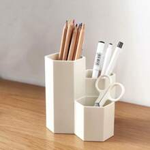 1pc Desk Pencil Holder, Cute Pen Cup Organizer For Makeup Brushes, Office Supplies And Accessories