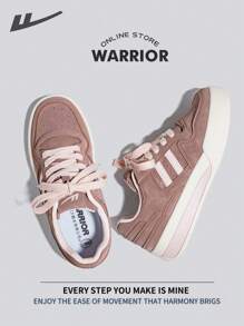WARRIOR Zapatillas de skateboard para mujer Warrior, ligeras, cómodas, transpirables y de estilo modesto, casuales pero elegantes, aptas para todo el año, resistentes al desgaste y para uso diario, zapatillas de entrenamiento y running