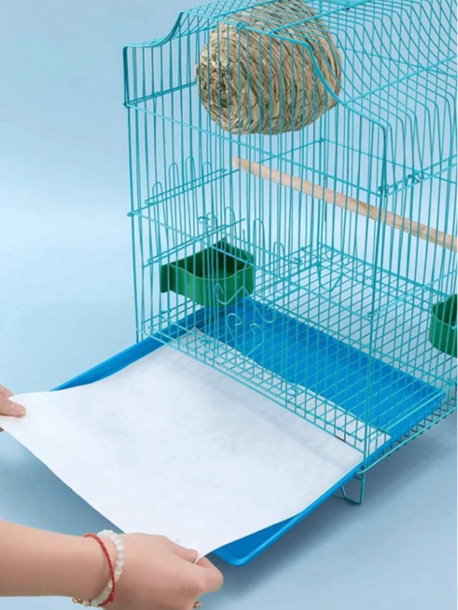 50PCS/100PCS Replacement Non-Woven Fabric Water-Absorbing Bird Cage Papers For Parrot - Multicolor - View 1