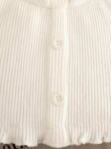 Set da 2 pezzi per bambina in estate: body con volant e bloomer con stampa leopardata