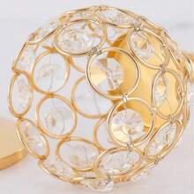 Juego de 3 portavelas de cristal mini europeos, adorno metálico creativo, suministros para la decoración de la cena a la luz de las velas en bodas y hogar