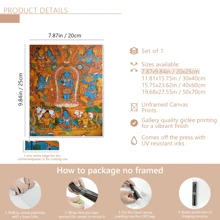 1 件 Leela 帆布墙画 - 适合客厅、卧室、办公室装饰的完美海报 | 理想的乔迁、情人节和新年礼物 | 图片、装饰画 - 彩色 - 查看 16