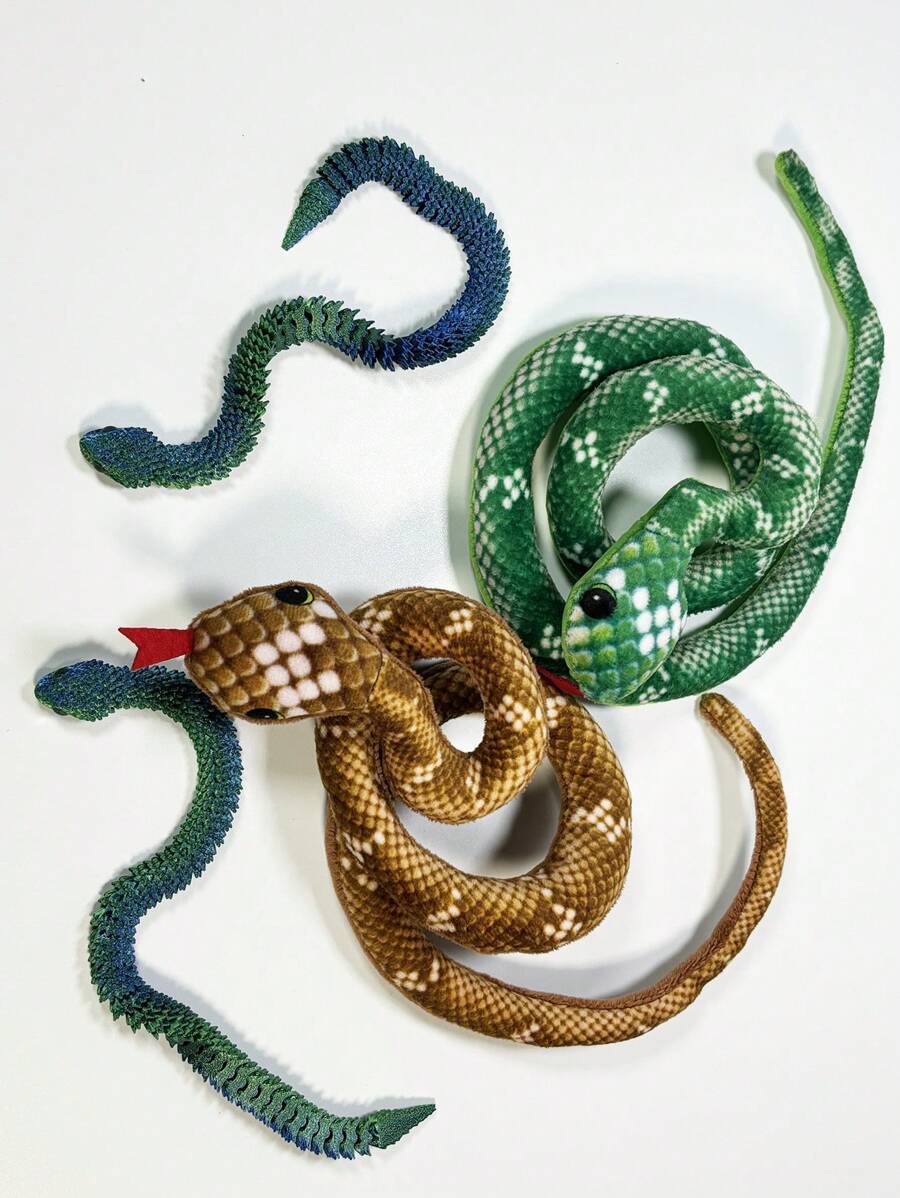 New Realistic Snake Toys, Pressing Head Releases Sound, Prank Prop ...