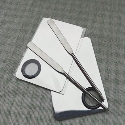 1pc/2pcs Makeup Palette, Makeup Artist Palette, Lipstick Makeup, Beauty Foundation Palette, Blackhead Remover, Pore Cleansing Tool, Stainless Steel Foundation Spatula, Makeup Artist Foundation Scraper, Face Scraper, 5pcs/10pcs Palette, Palette Stick Storage Bag Set Of 2,Makeup,Cheap,Room Decor,Vanity,Travel,Bedroom,Makeup Accessories,Cheap,Stocking Stuffers,Makeup,Makeup Tools,Cheap Stuff,Gifts,Gifts For Women,Christmas Gifts
