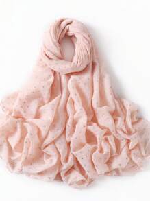 1 Piece Fashion Style Women Scarf Wrap Leaf Bronzing Shawls Headband Fantastic Crinkle Viscose Hijab