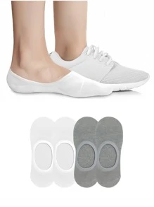 1/4/6/12 Pairs Thin Non-Slip Breathable Moisture-Wicking Low Cut Invisible Socks - Multicolor - View 9