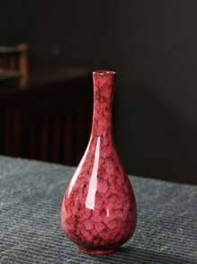 1pc Modern Minimalist Crackle Glaze Ceramic Vase, Dry Flower Decor Ornament, Creative Home Decor For Living Room, Office, Bookshelf, Desk, Bedroom, Vase For Dry Flowers (Flowers Not Included) Gifts Birthday Graduation Back To School Room Decor School Supplies Flower Vase Glass Vase