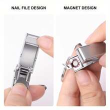 1 Pieces Stainless Steel Mini Folding Nail Clippers With Keychain - Portable Sharp Edge Toenail & Fingernail Trimmer For Manicure And Pedicure Treatments,Christmas