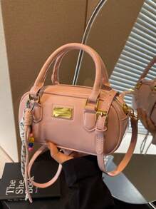 高品质精致新款时尚女士户外手提包，时尚新设计，优质，多功能户外枕头包和单肩包 - 粉色 - 查看 2