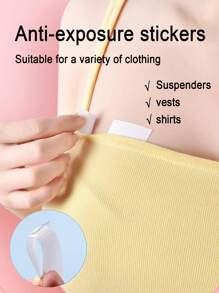 1pc Invisible Adhesive Chest/Shoulder Strap Clips, Anti-Slip Shoulder Straps For Dresses, Shirts, Camisoles, Summer