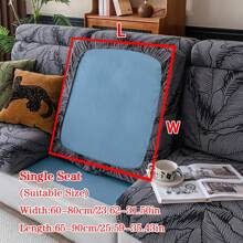 1pc Plush Velvet Jacquard Non-Slip Sofa Seat Cushion Cover, Soft Skin-Friendly Pet Stain Resistant Stretch Sofa Slipcover, Suitable For Living Room L-Shaped Combination And 1/2/3/4 Seats Sofa, Spring/Autumn - Dark Grey - View 17