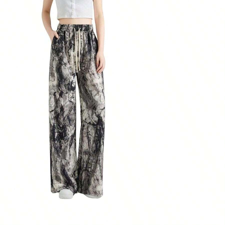 Pantalon suelto de moda,tipo pans con detalle de agujeta muy lindo