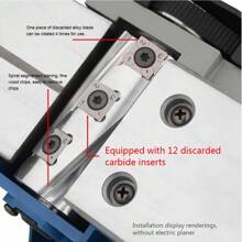 TUNGFULL 电刨螺旋刀头轴木工螺旋刨床电刨螺旋刀轴适用于平刨刨床