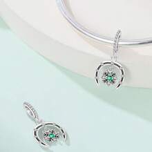 925 Sterling Silver Sunflower And Morning Glory Charm Tulip Daisy Charm Four Leaf Clover Charm Rose Charm Flower Charm Suitable For Women Bracelet Necklace DIY Jewelry Making Charm And Daily Clothing Matching Jewelry Decoration Suitable For Girls