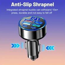 6pcs Car Charger Adapter Blocks With 3-In-1 Braided Charging Cables, Compatible With IPhone, , , , Car Charging Set