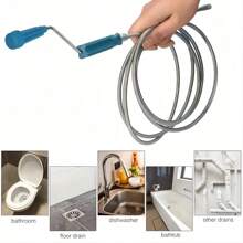 1 Stück Stahlseil Abflussreiniger, Badezimmer Rohrreiniger, biegsames Stahlseil Abflussentferner, Toilettenentleerungswerkzeug, manueller Saugnapf, Feder-Abflussreinigungswerkzeug