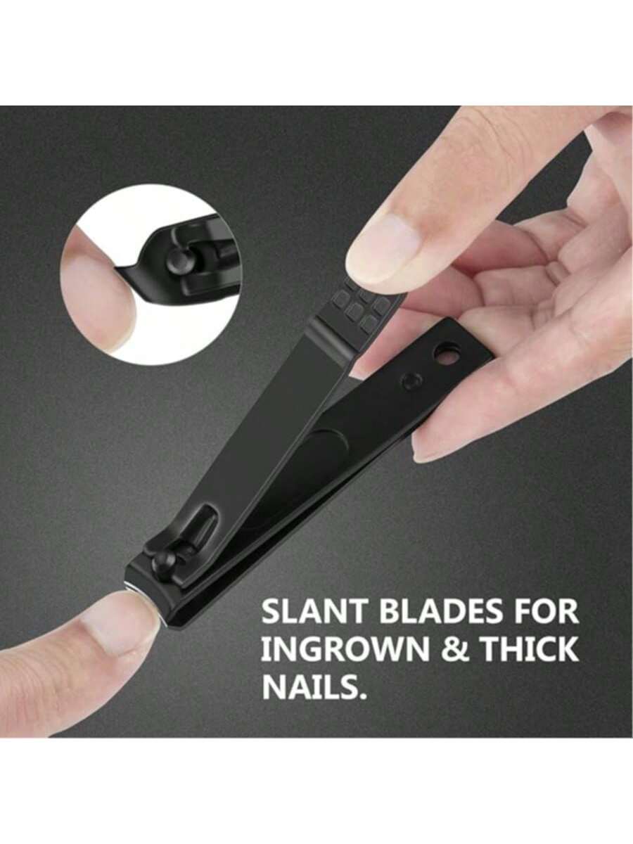 مجموعة 3قطع ملقط أظافر مطفي من الستانلس ستيل - لأظ...