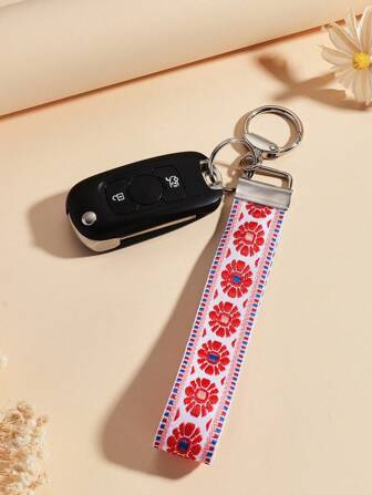 1pc Zinc Alloy Webbing Keychain, Key Chain For Women Car Keys, Elegant Bag Pendant Keyring, Fashionable Webbing Keychain Keyring, Unisex Keychain Keyring, Stylish Keychain For Women (Slight Color Difference May Exist Due To Photography Lighting, Actual Item Prevails)