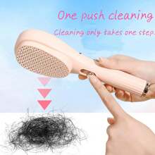 1pc/Telescopic Automatic Hair Cleaning Brush, Press-Type Hair Comb One-Click Cleaning Comb, Create A Healthy Scalp Environment Anti-Static Massage Eliminates Knotted Hair To Make Hair Soft, Suitable For All Hair Types, Convenient Portable Styling Tools Ladies' Gift Mother's Day Gift,Back To School,Travel Holiday Essentials,Hair Accessories For Women,Hair Brush,Hairbrush,Hair Combs,Barber,Hair Tools,Hair Products,Hair Accessories,Slick Back Brush,Hair Care,Hair Comb,Barber Accessories,Comb Hair,Curly Hair Brush,Travel,Hair Stuff,Detangling Brush,Ball Brush,Mini Hair Brush,Hair Accessories,Curly Hair Products,Hairdressing Equipment,Christmas,Barber Accessories,Hair Accessories,Hairdressing,Wooden Comb,Travel Essentials,Hairstyle,Hairdressing