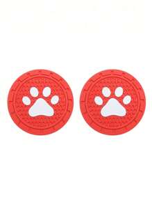 2 件可爱动物爪印杯架，防滑杯垫，通用汽车杯架配件，防水防尘杯垫适合大多数汽车内饰装饰 - 彩色 - 查看 8