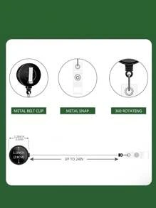 20/10/12pcs Extendable Badge Scroll Clip, Vertical ID Card Clip Extendable Badge Clip, With Clip ID Card Clip, With Business Card Clip - Easy-pull Buckle + Card Sleeve - View 5