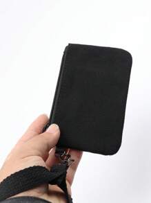 1pc Thick Coin Purse, Small Handbag Wallet For Coins, Keys, Cards, Hand Carry Mini Pouch - Black - View 7