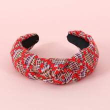 Cinta de pelo ancha y gruesa de punto de colores como accesorio de primavera para mujeres y niñas