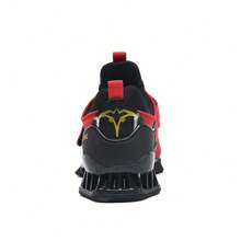 Men's Professional Non-Slip Weightlifting Shoes, Bracing High-Top Squat Deadlift Sneakers With Hook And Loop Strap