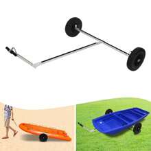 kangten Launching Trolley Boat Cart Hand Trailer Foldable Aluminum Alloy Ø 370 Mm - Silver&Black - View 2